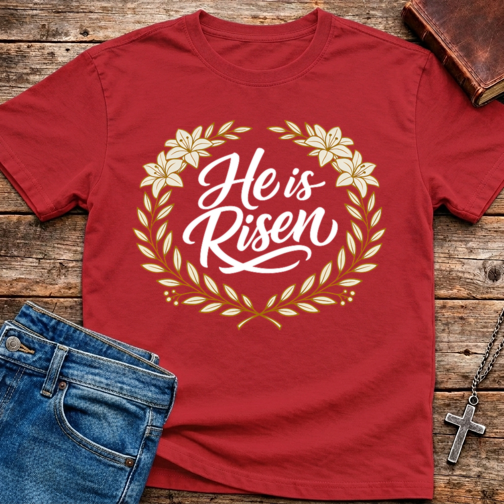 He Is Risen Christian resurrection t-shirt